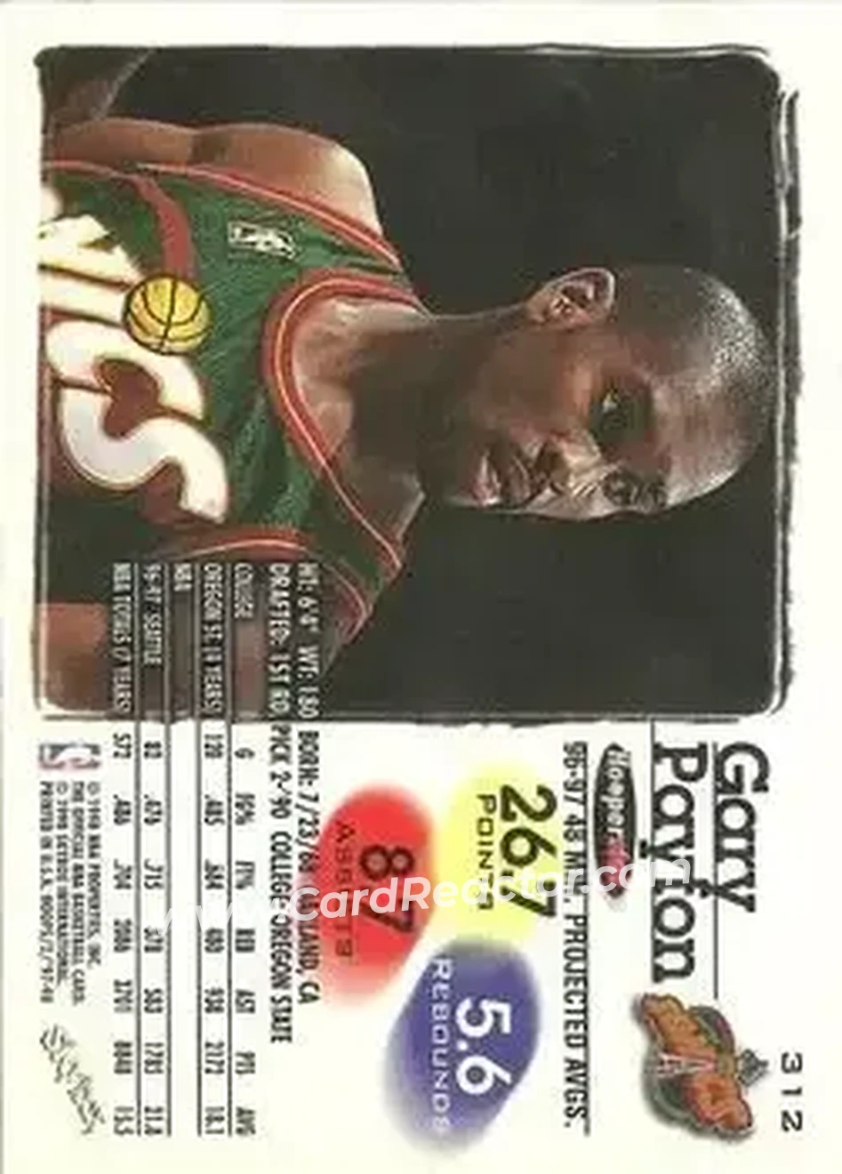 Back of Gary Payton
