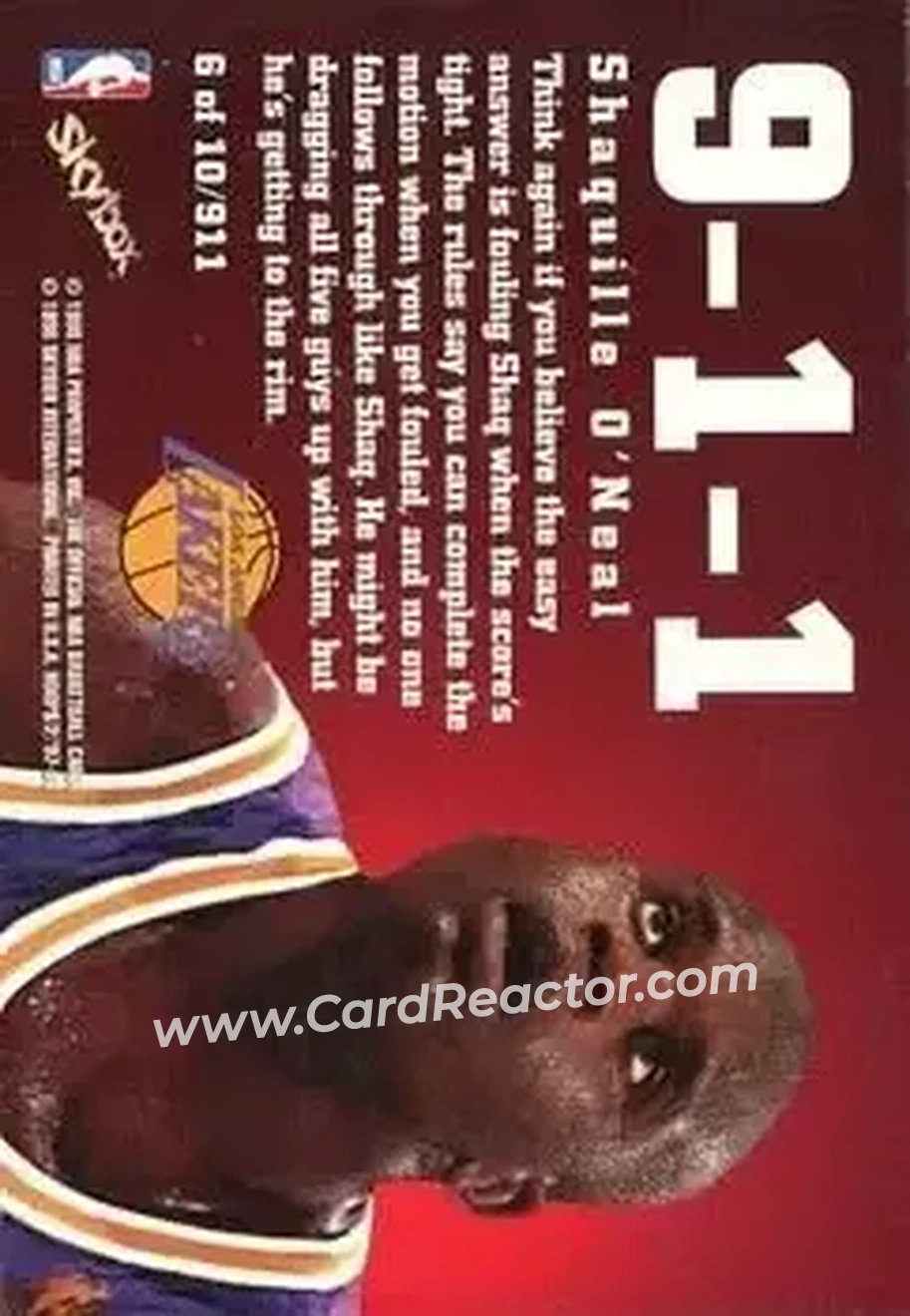 Back of Shaquille O'Neal