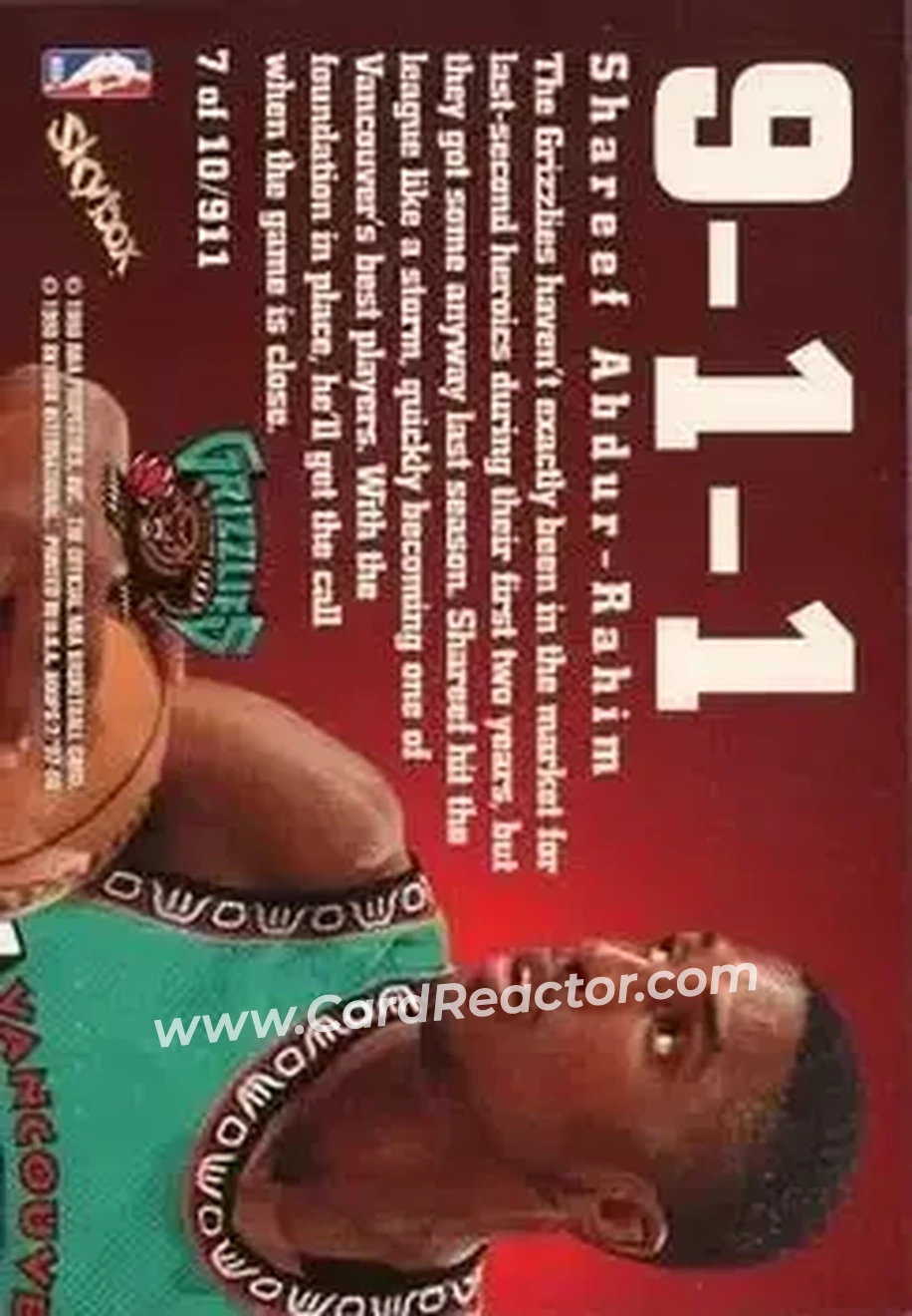 Back of Shareef Abdur-Rahim