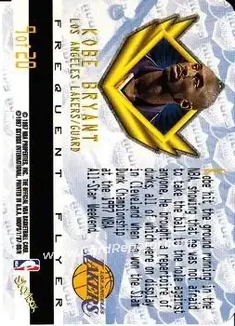 Back of Kobe Bryant