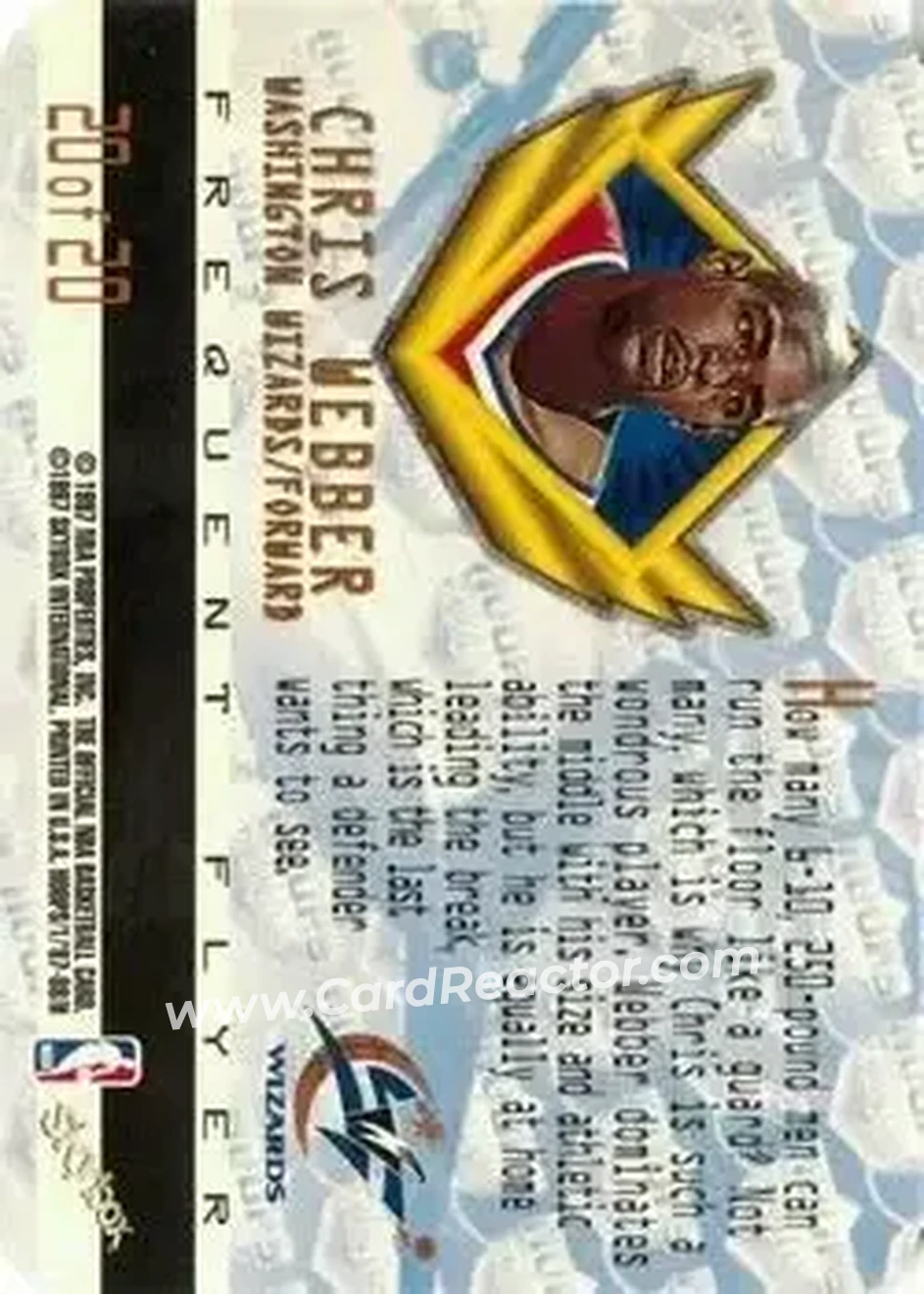 Back of Chris Webber