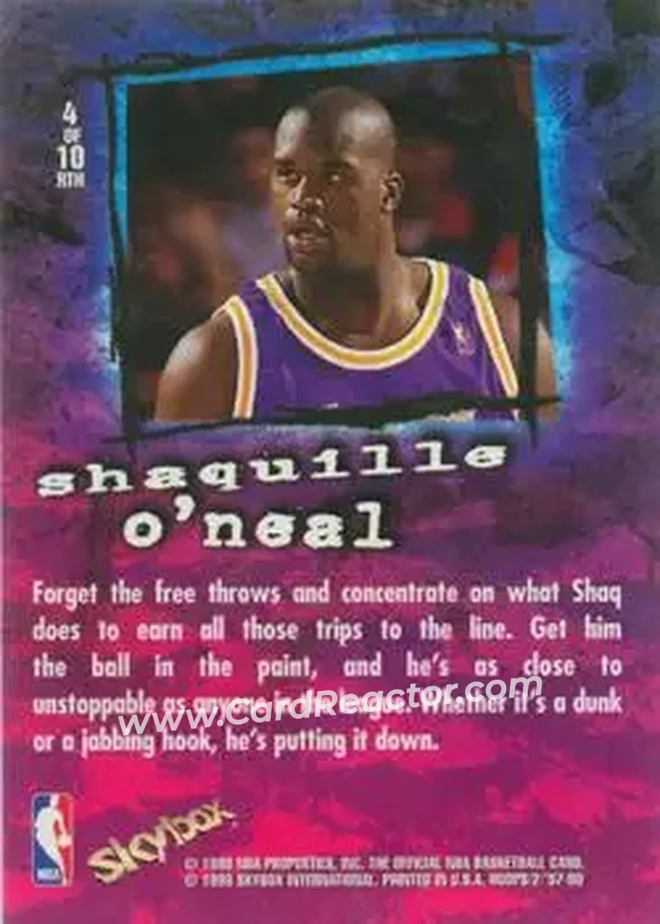 Back of Shaquille O'Neal
