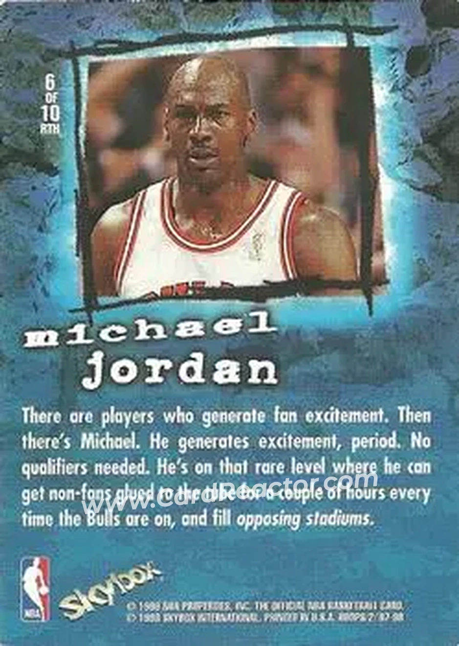 Back of Michael Jordan