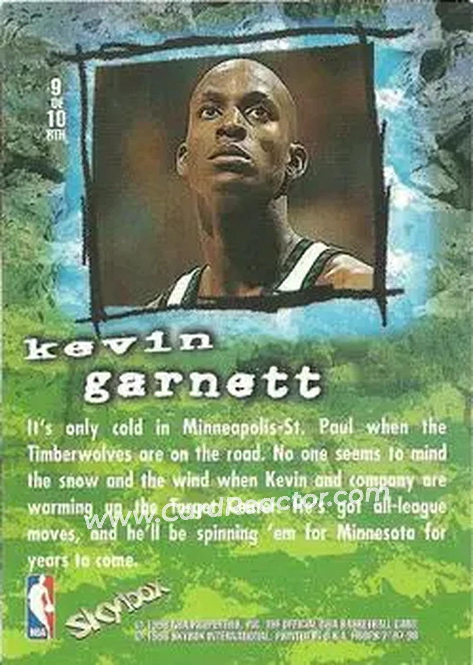 Back of Kevin Garnett