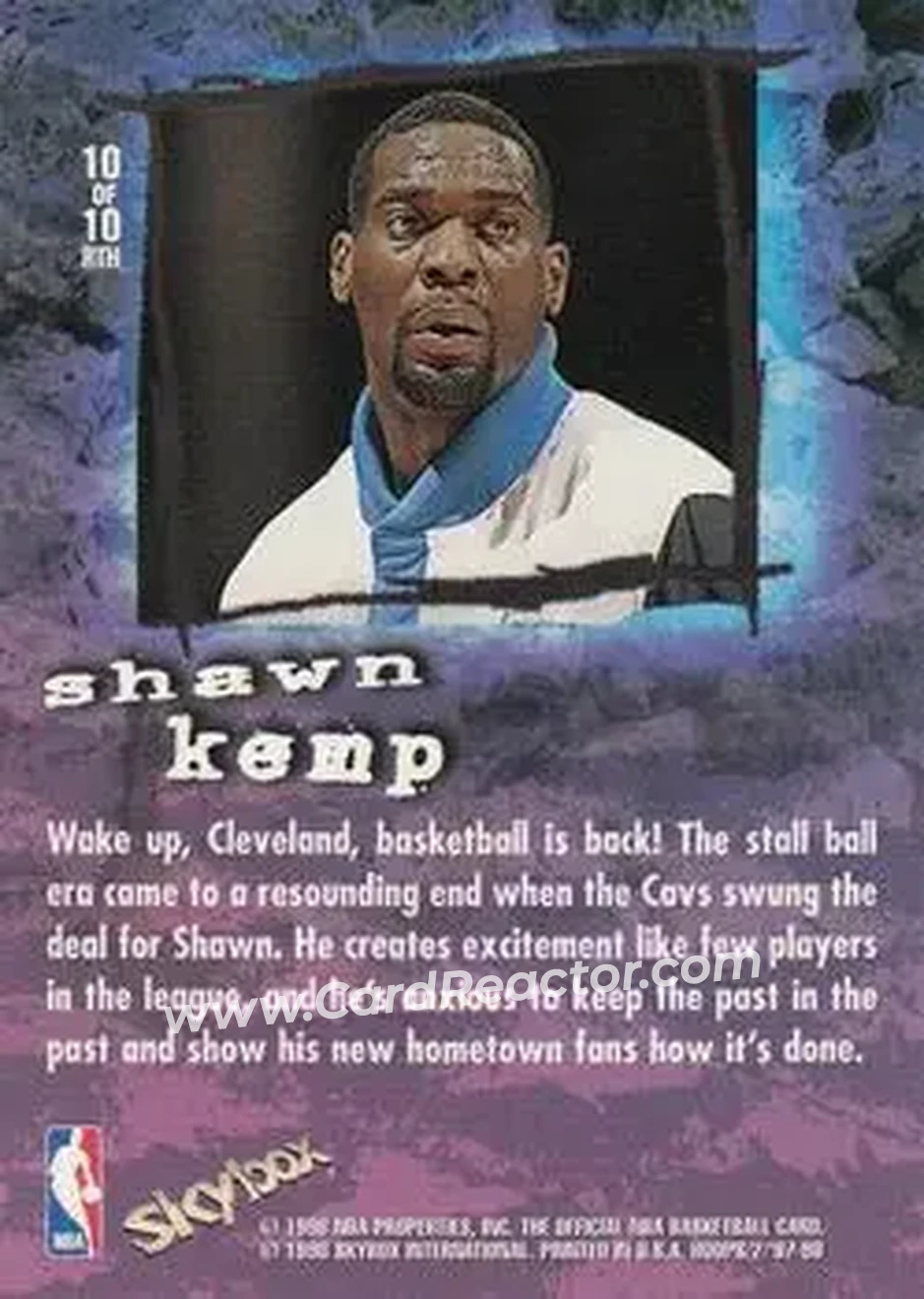 Back of Shawn Kemp