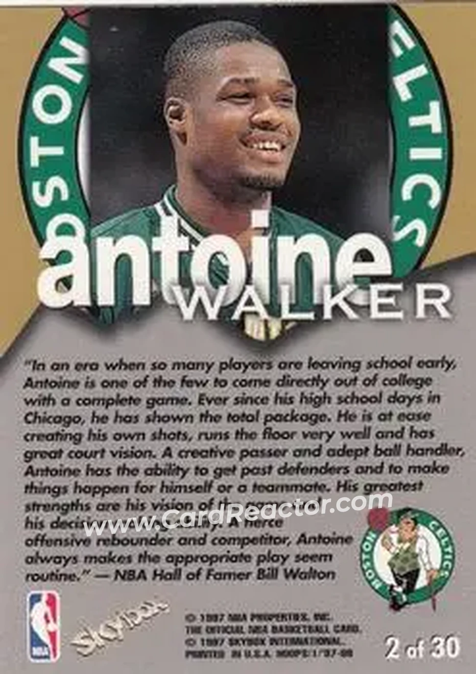 Back of Antoine Walker