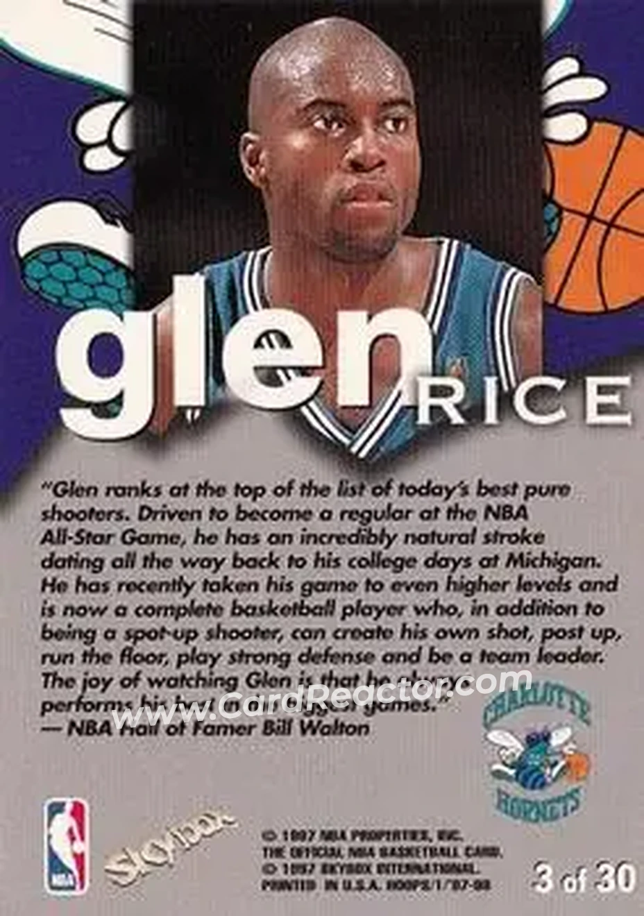 Back of Glen Rice