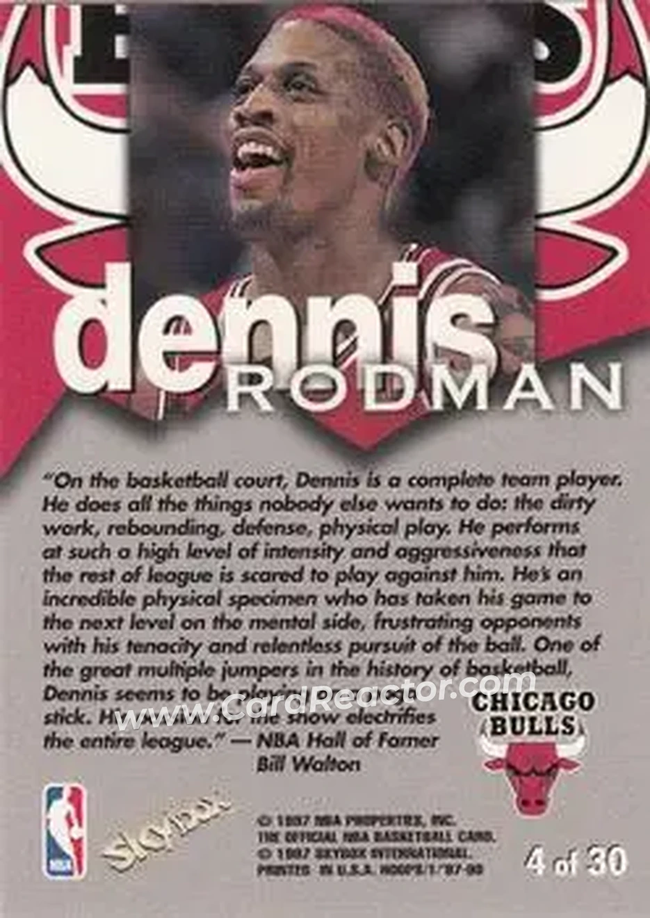 Back of Dennis Rodman