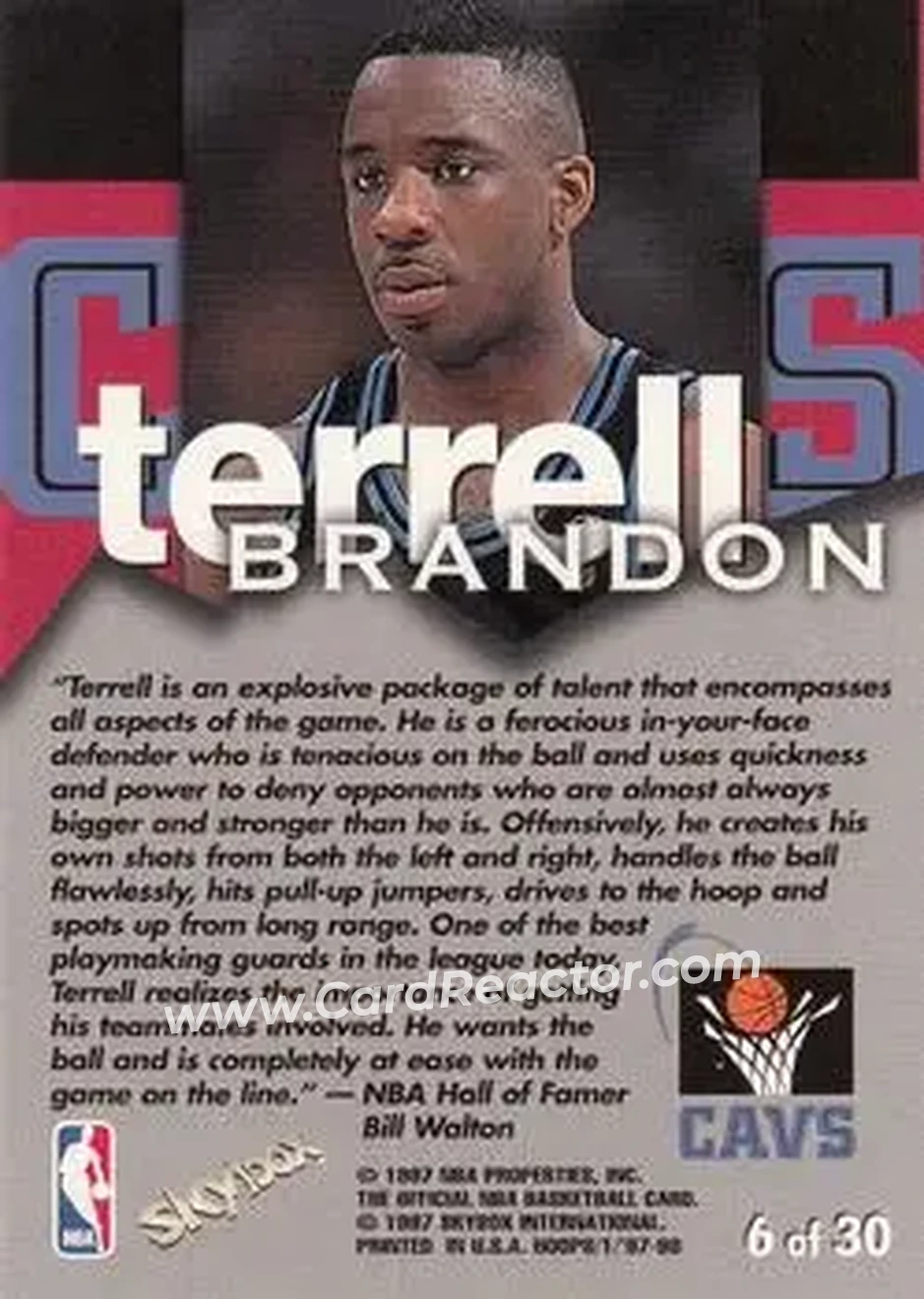 Back of Terrell Brandon
