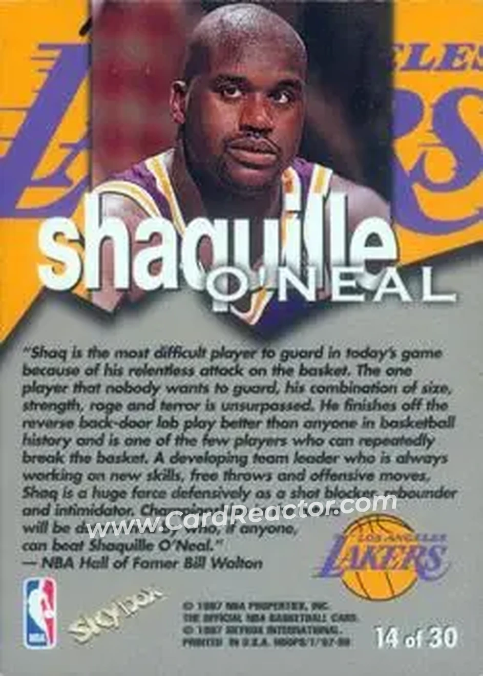Back of Shaquille O'Neal