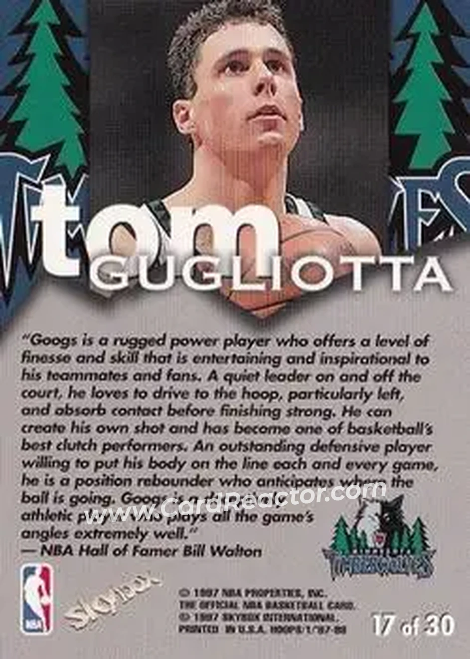 Back of Tom Gugliotta