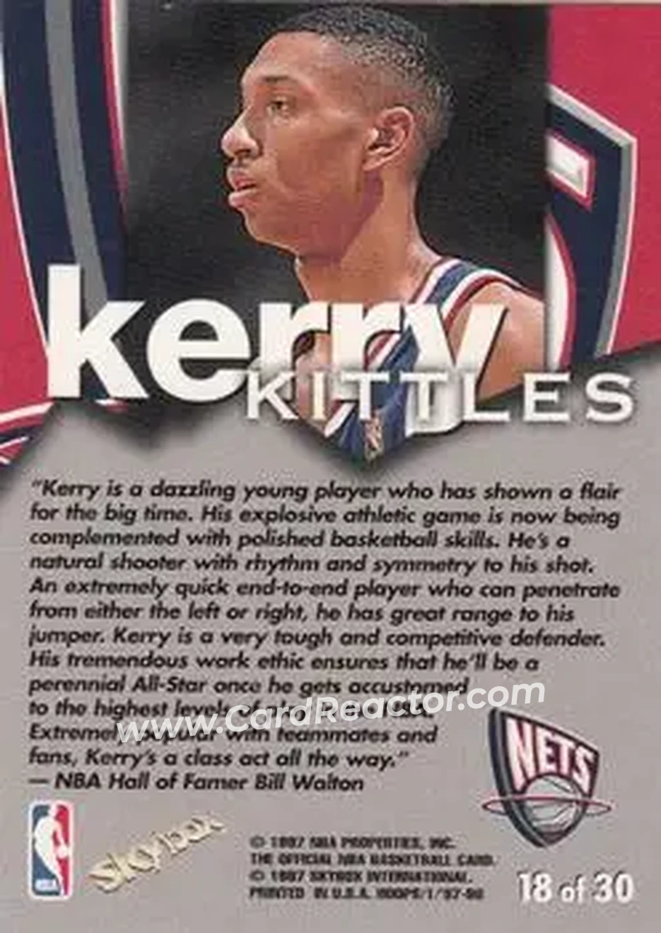 Back of Kerry Kittles