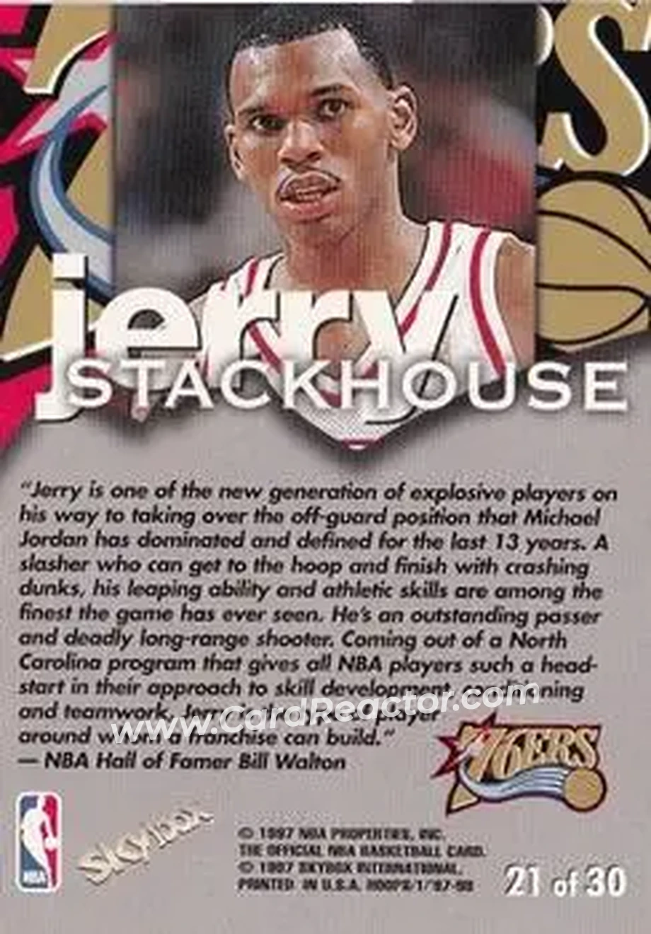 Back of Jerry Stackhouse