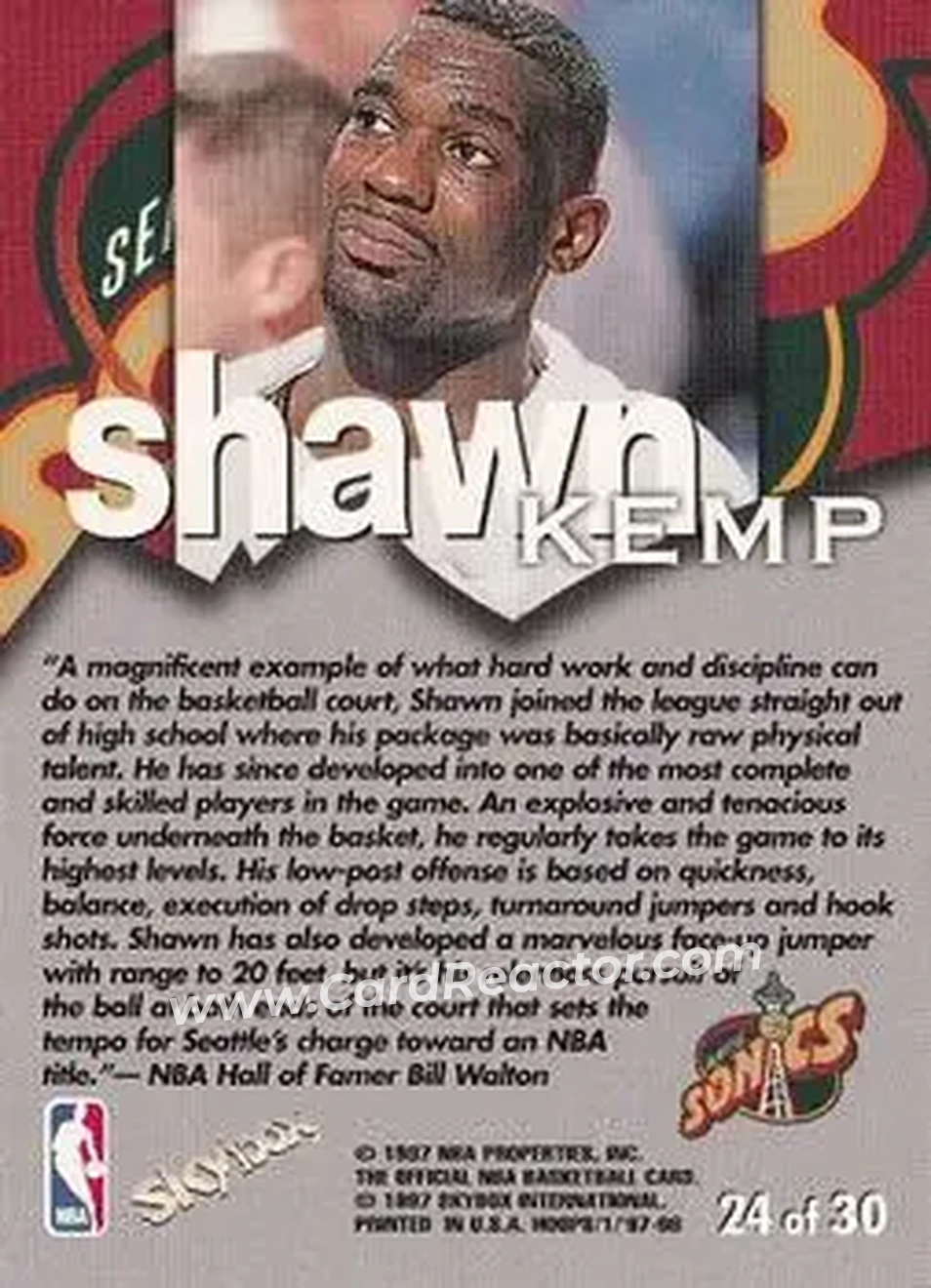Back of Shawn Kemp