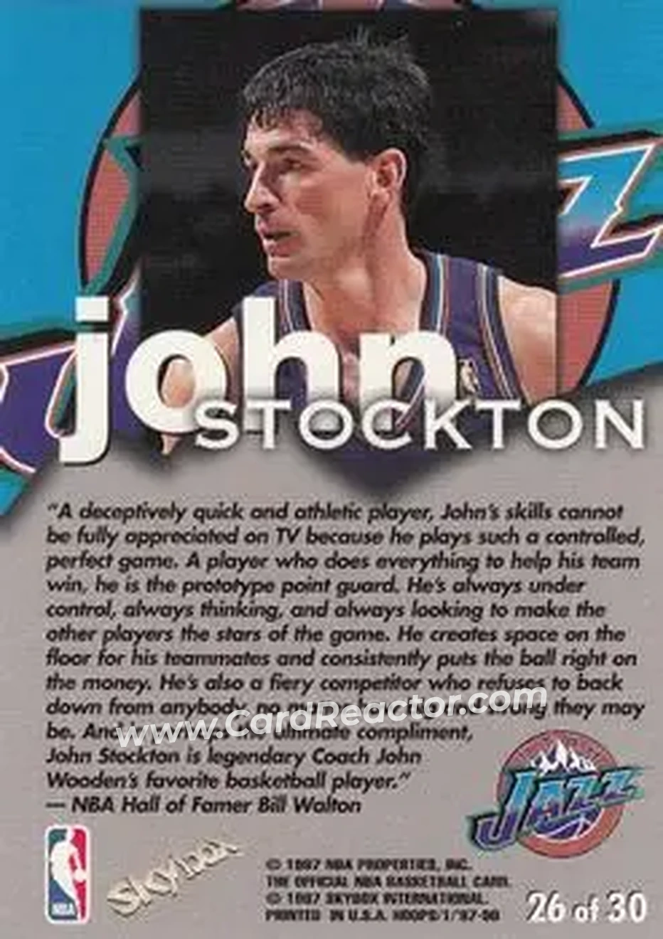 Back of John Stockton