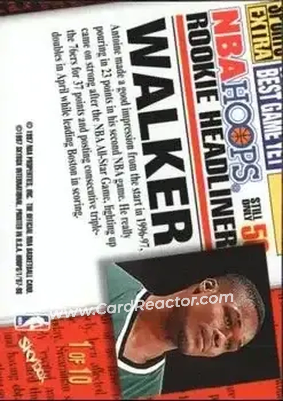 Back of Antoine Walker