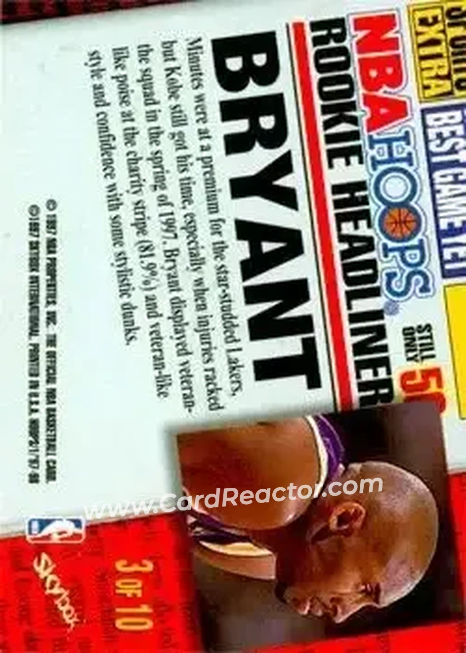 Back of Kobe Bryant