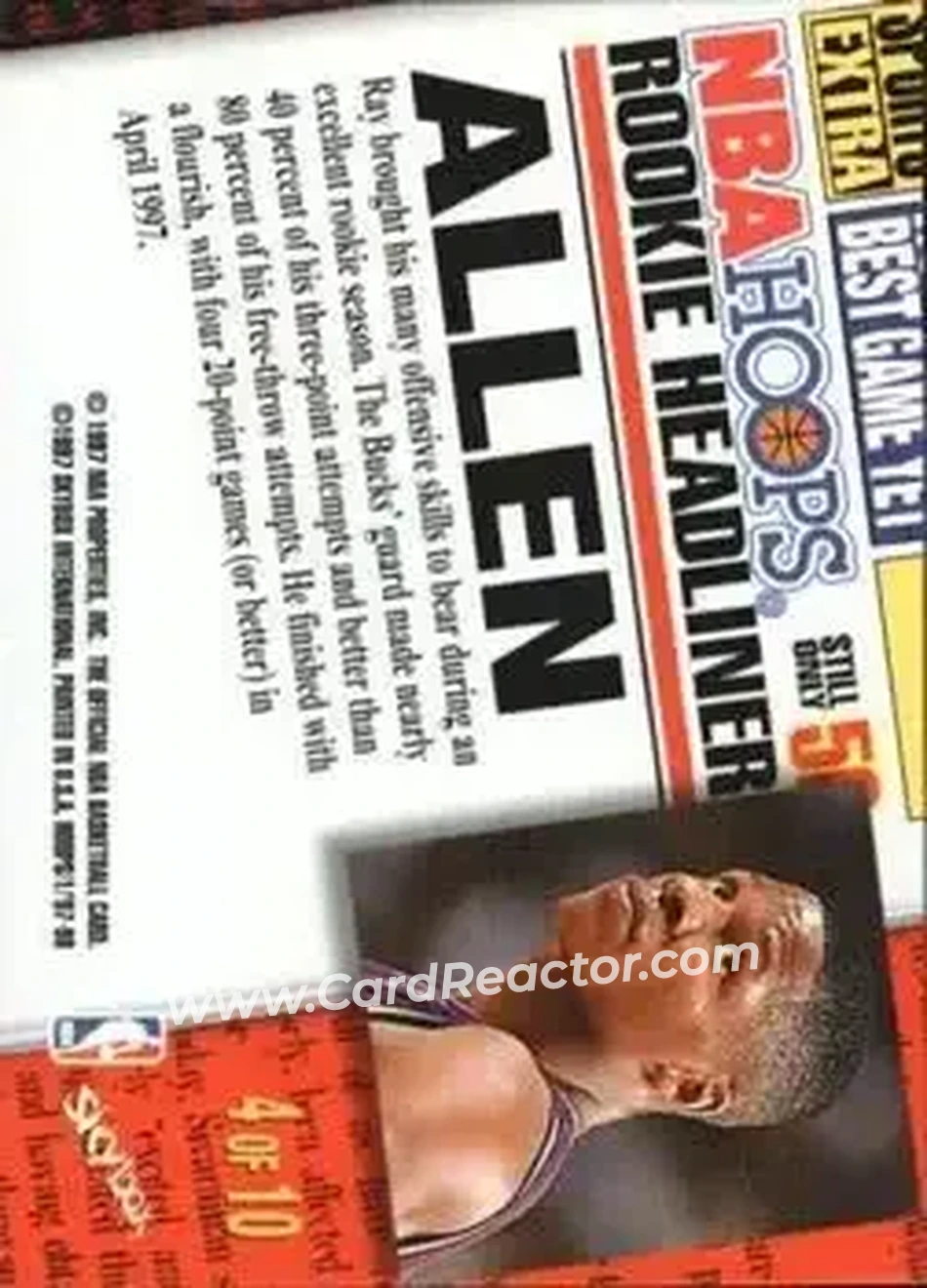 Back of Ray Allen