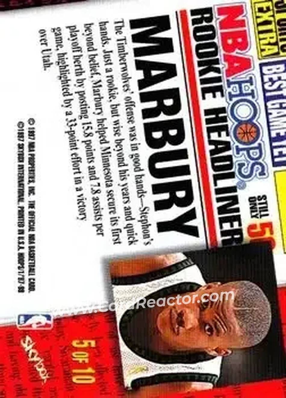 Back of Stephon Marbury