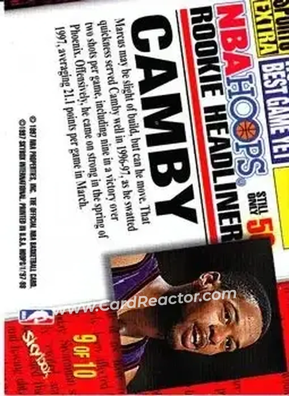 Back of Marcus Camby