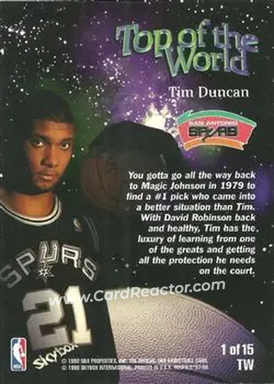Back of Tim Duncan