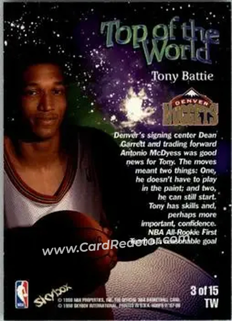 Back of Tony Battie