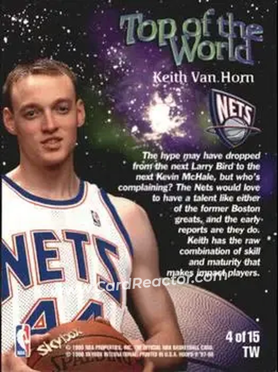 Back of Keith Van Horn