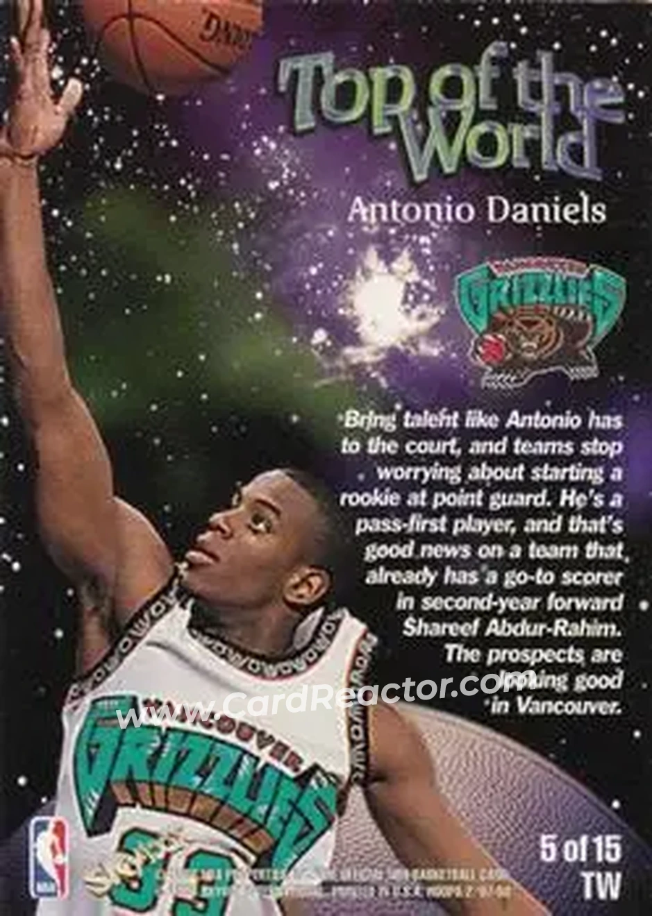 Back of Antonio Daniels