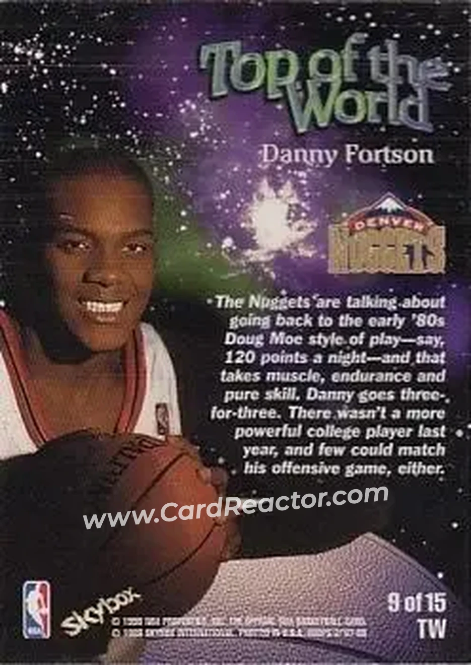Back of Danny Fortson
