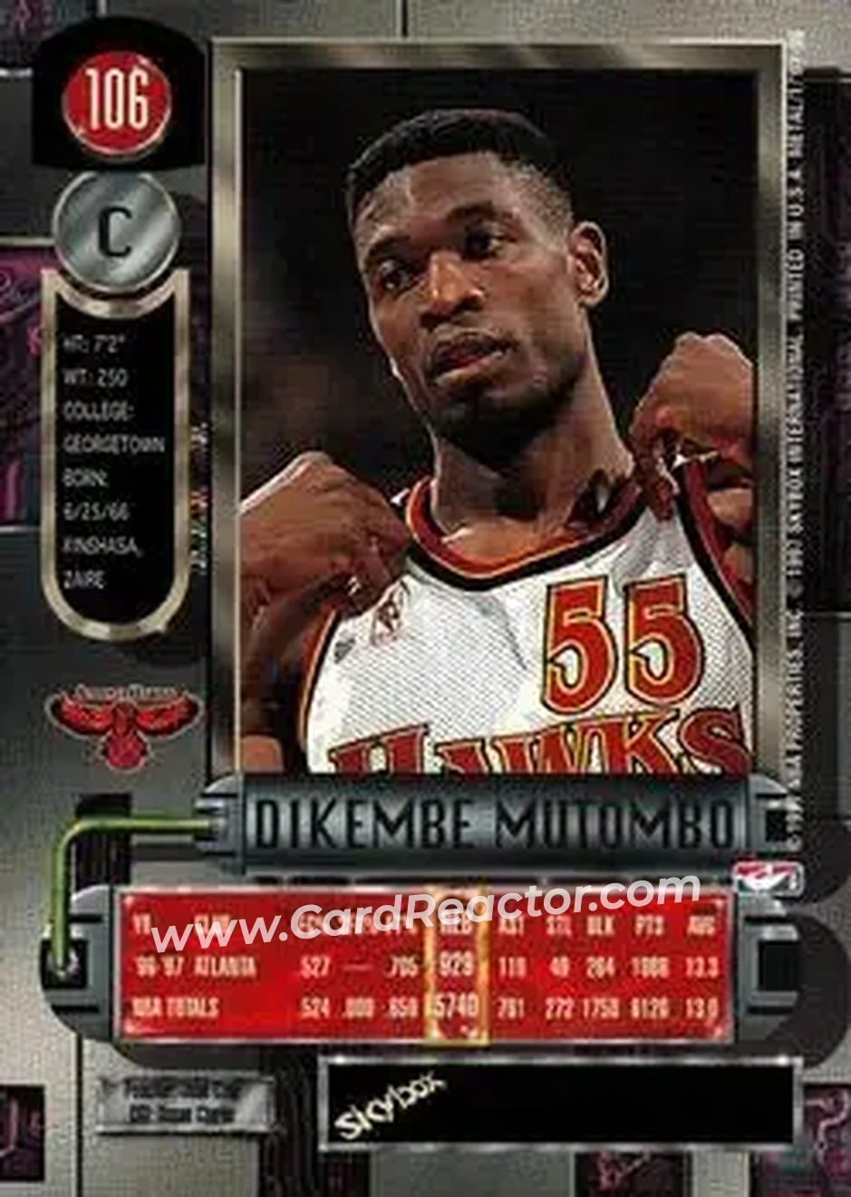 Back of Dikembe Mutombo