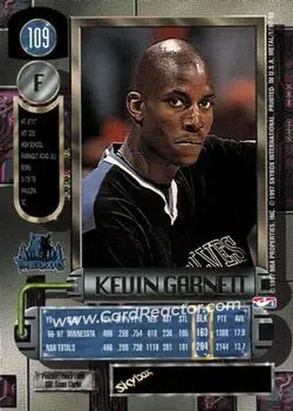 Back of Kevin Garnett
