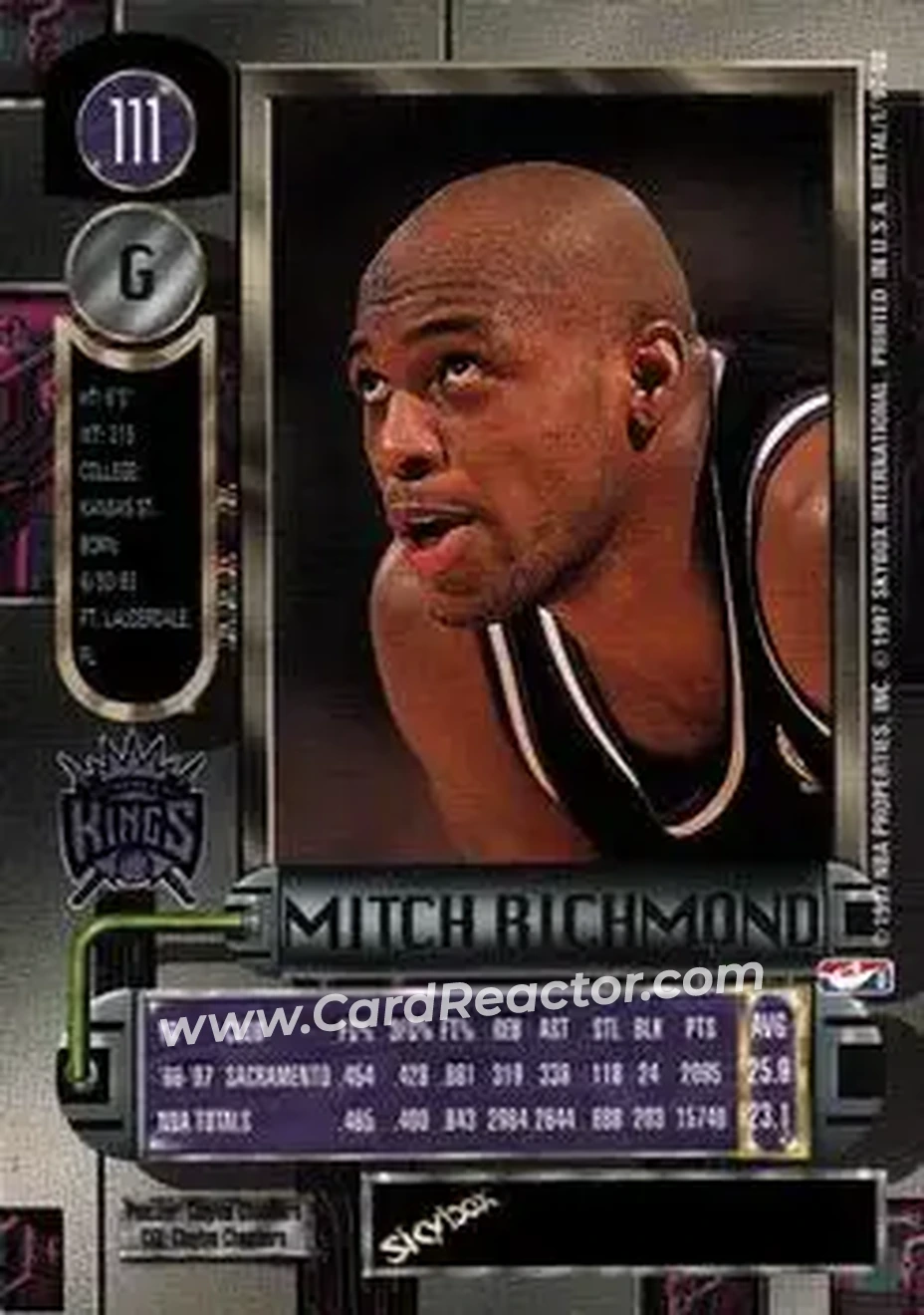 Back of Mitch Richmond