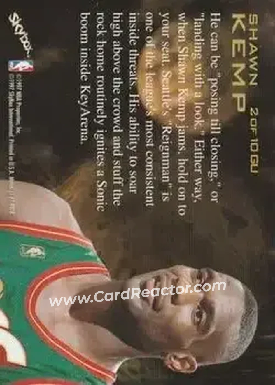 Back of Shawn Kemp