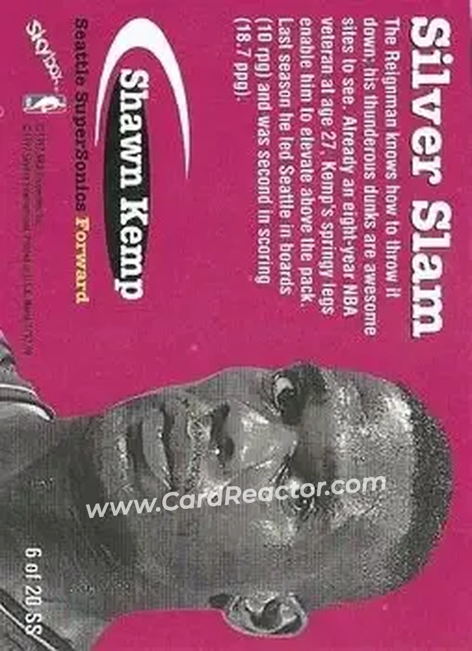 Back of Shawn Kemp