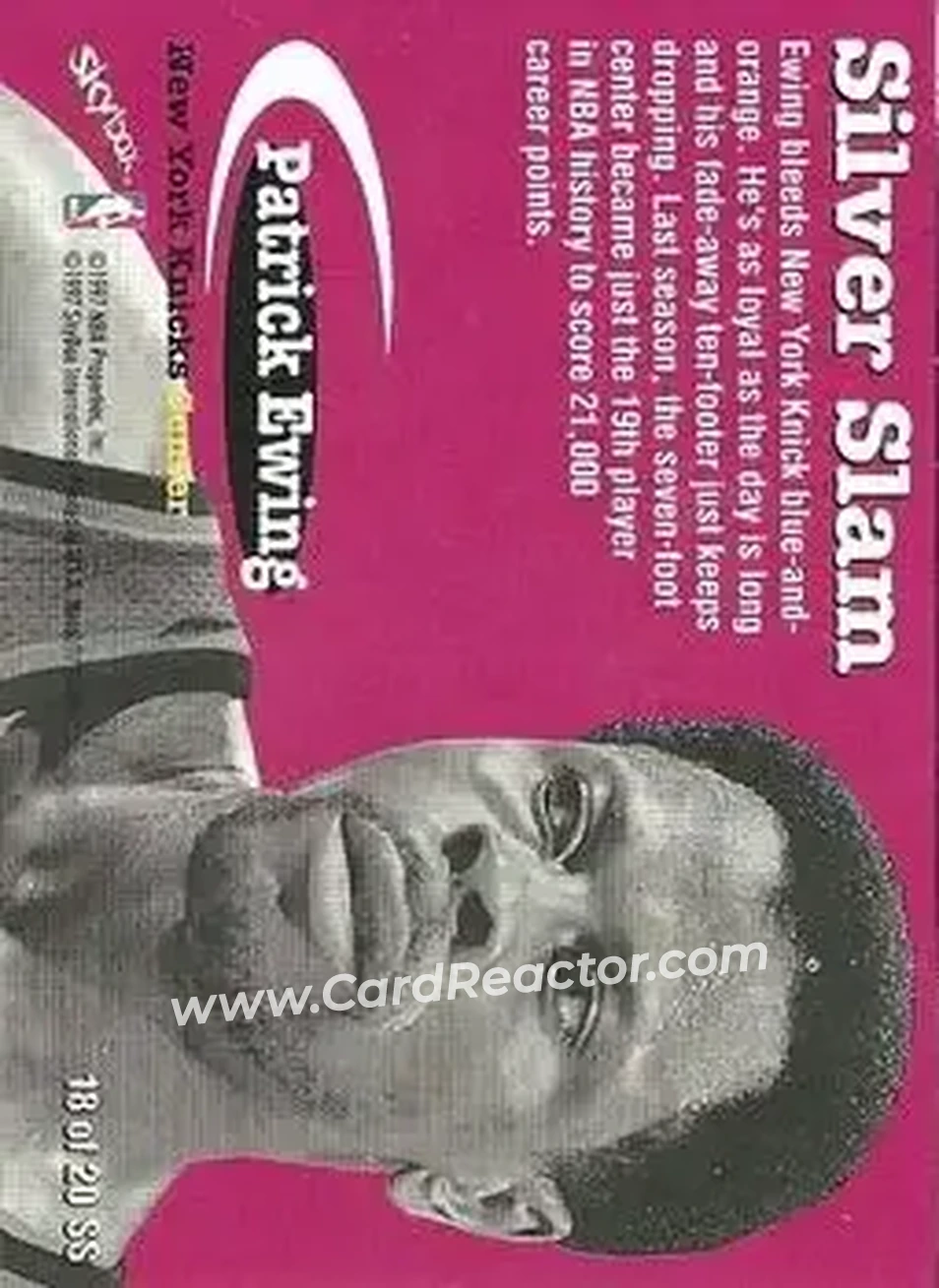 Back of Patrick Ewing