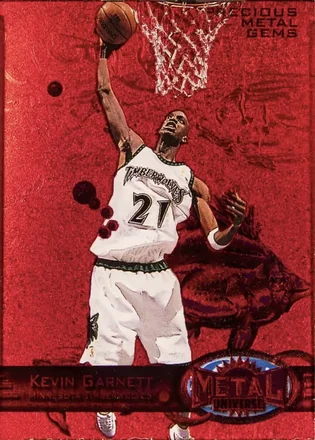 1997-98 Metal Universe - Precious Metal Gems Red #109 PMG - Kevin Garnett - Minnesota Timberwolves