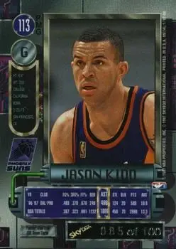 1997-98 Metal Universe - Precious Metal Gems Red #113 PMG - Jason Kidd - Phoenix Suns - Back 1997-98 Metal Universe - Precious Metal Gems Red #113 PMG - Jason Kidd - Phoenix Suns - Back