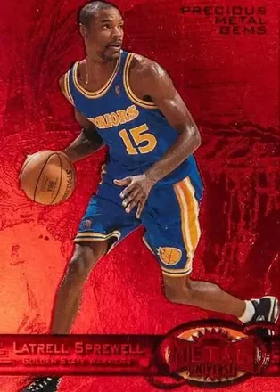 1997-98 Metal Universe - Precious Metal Gems Red #123 PMG - Latrell Sprewell - Golden State Warriors