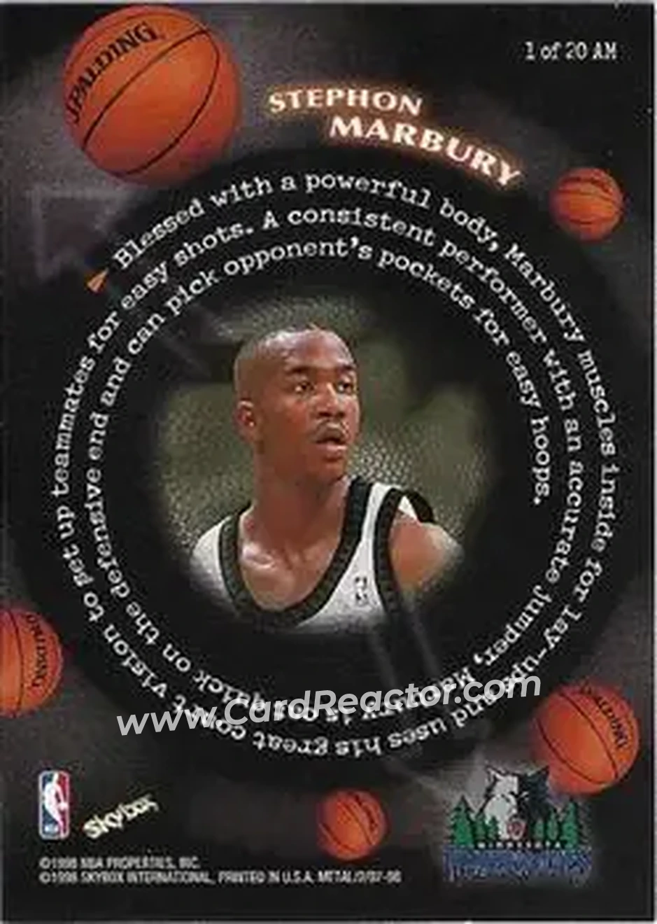 Back of Stephon Marbury