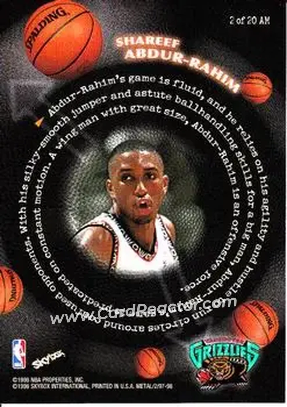 Back of Shareef Abdur-Rahim
