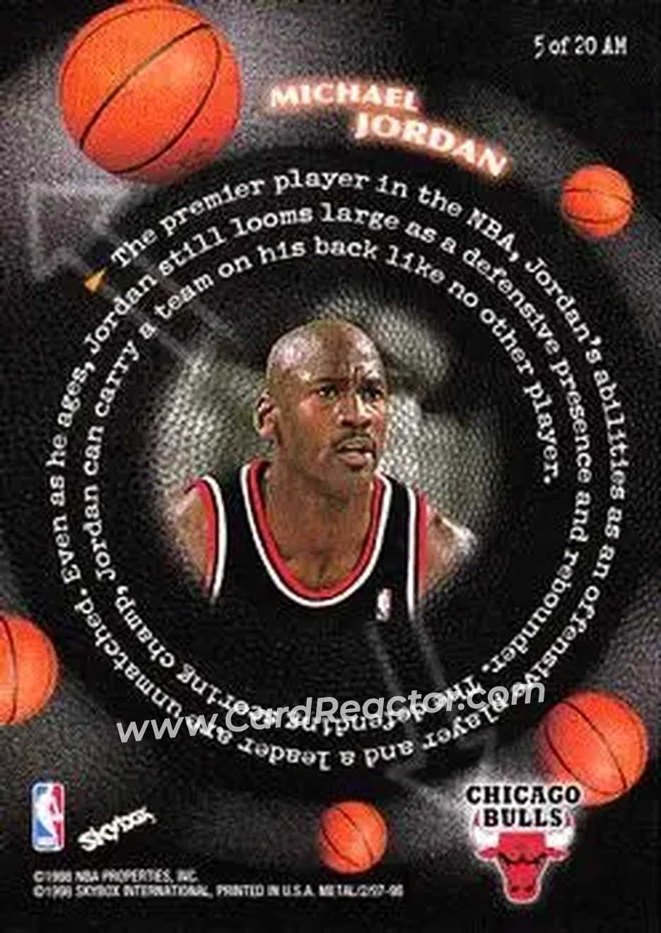 Back of Michael Jordan