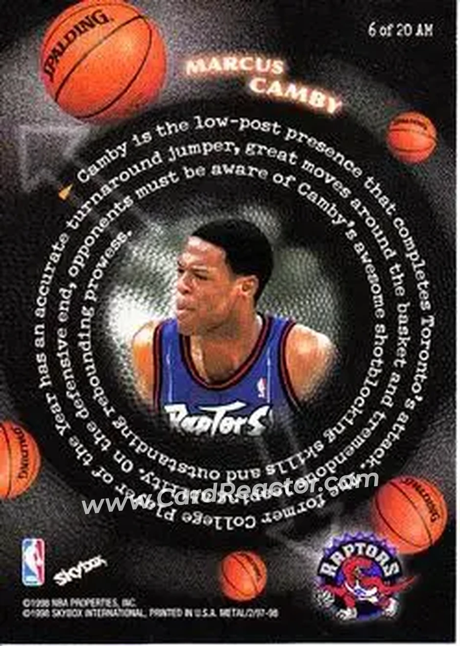Back of Marcus Camby