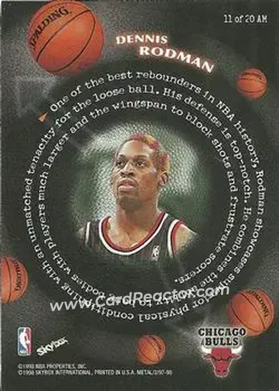 Back of Dennis Rodman