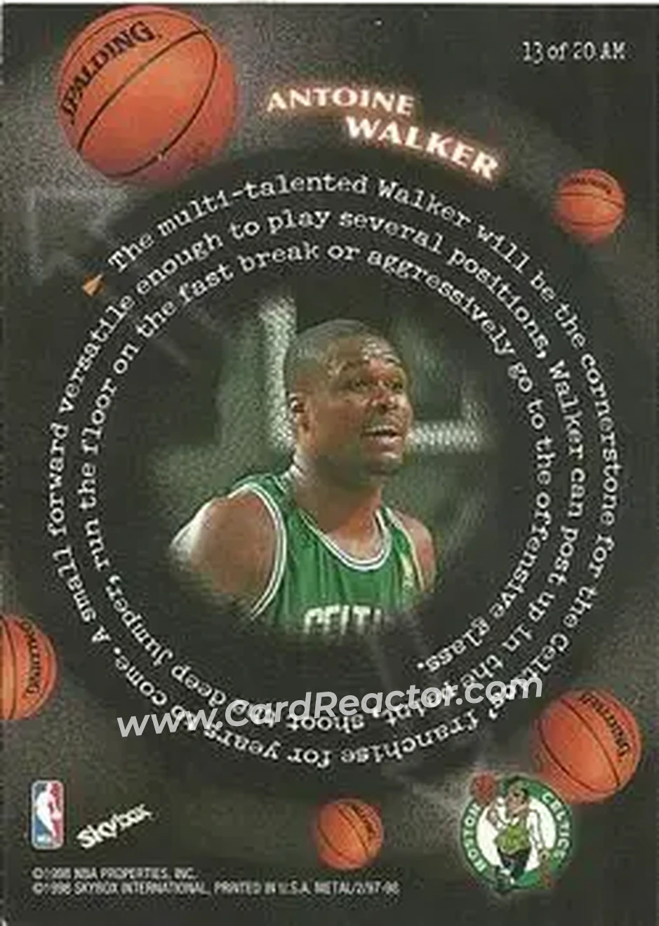 Back of Antoine Walker