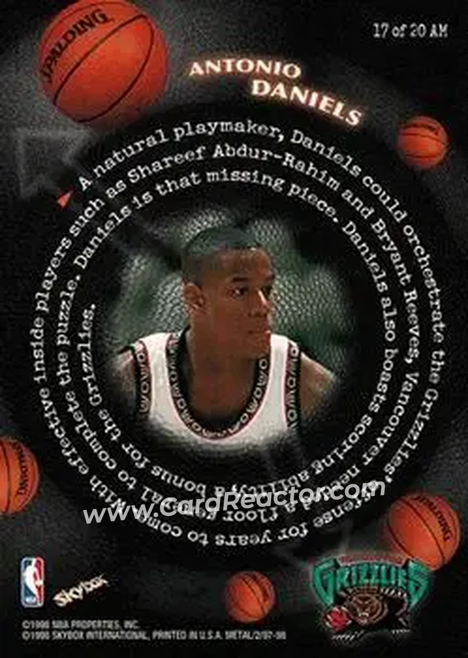 Back of Antonio Daniels