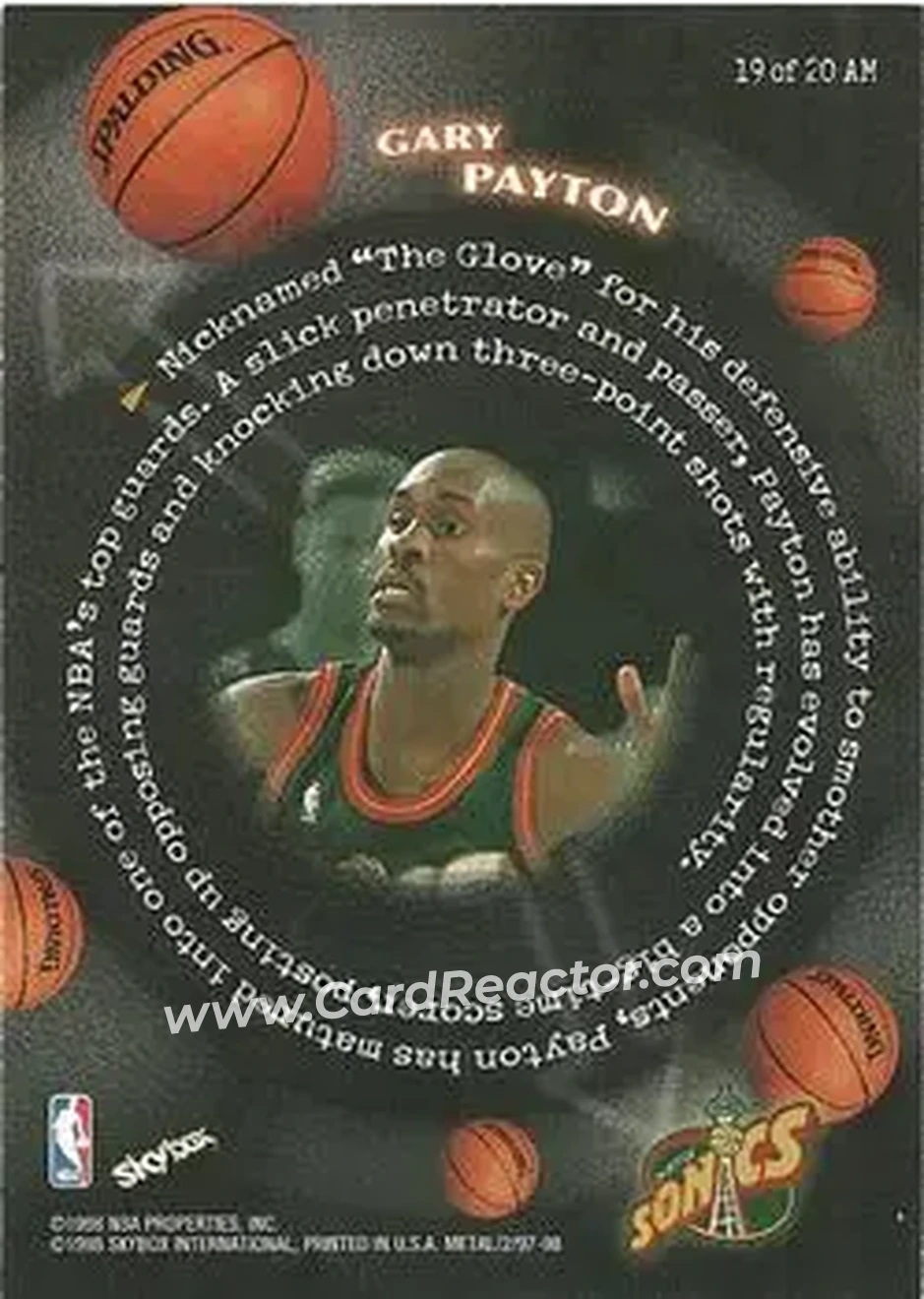 Back of Gary Payton