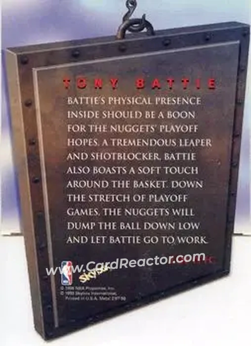 Back of Tony Battie