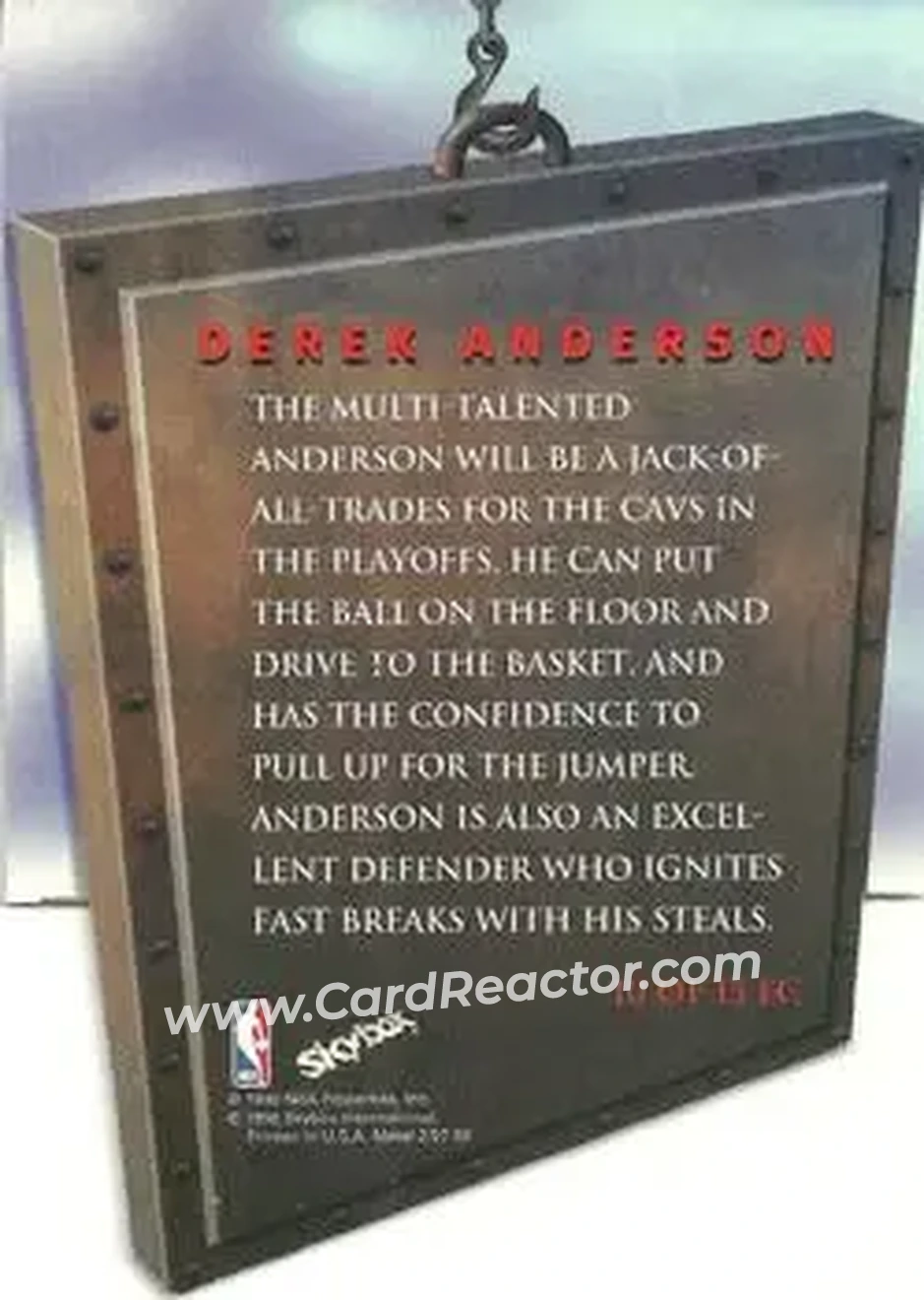 Back of Derek Anderson