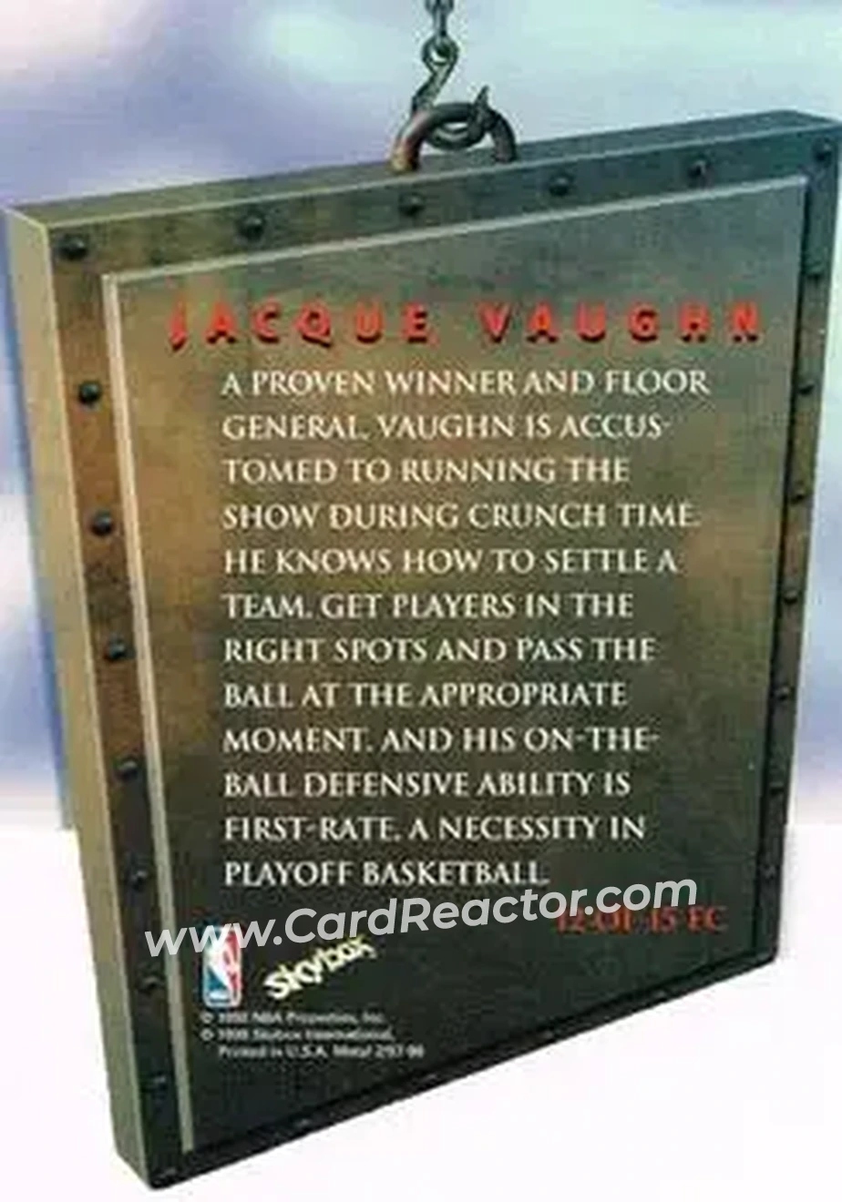 Back of Jacque Vaughn