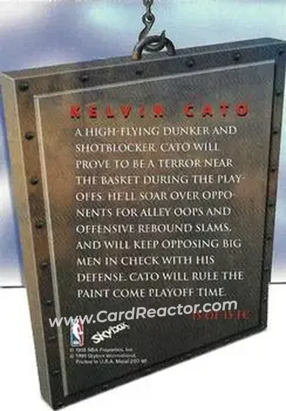 Back of Kelvin Cato